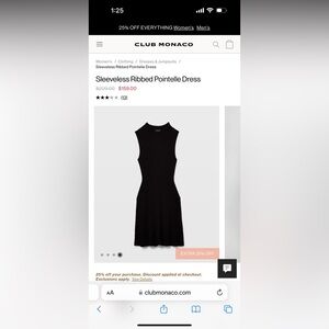 Club Monaco Mini Dress. Size XS never worn